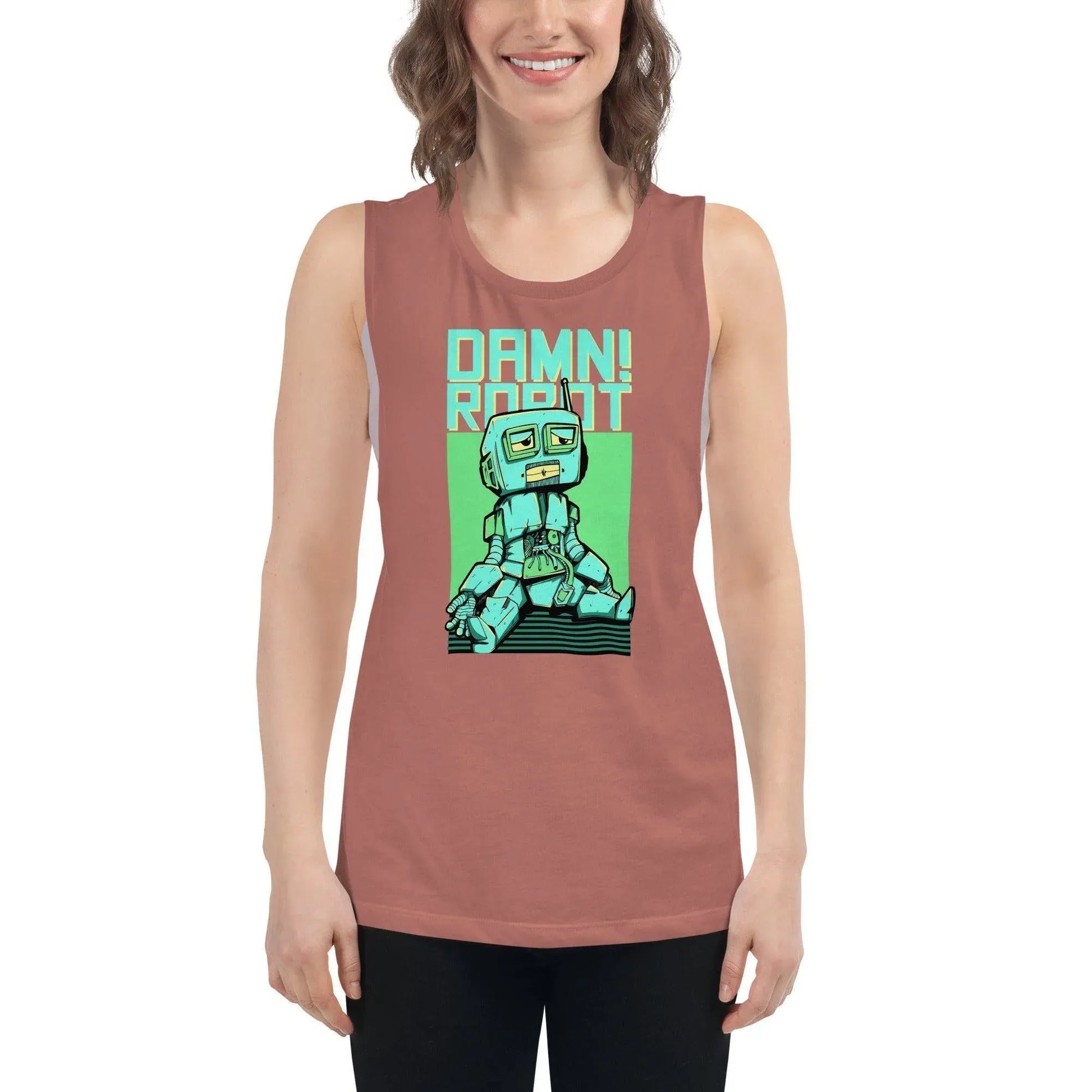 damn-robot-damen-tank-top-tank-top-jlr-design-95371 - JLR Design