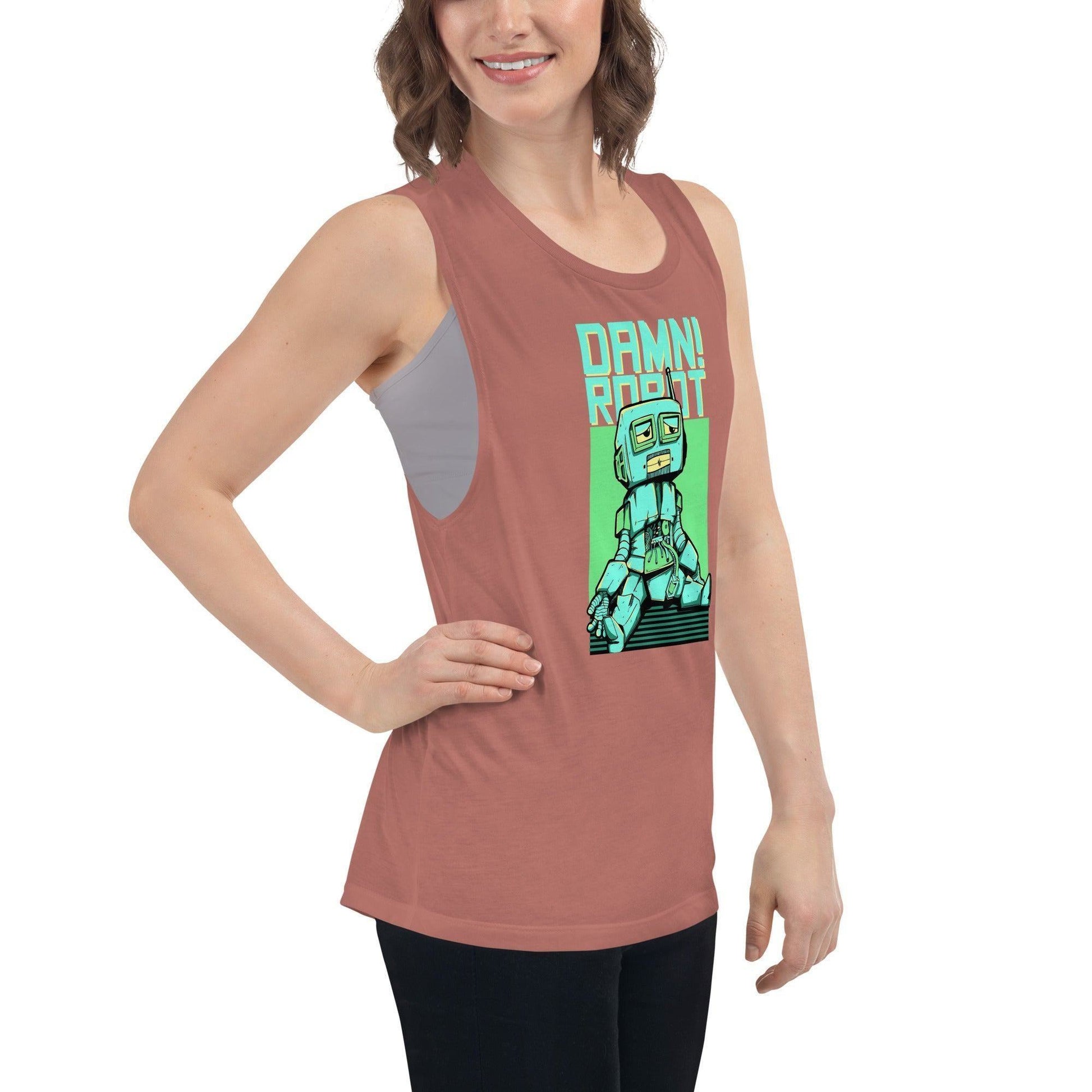 Damn Robot Damen Tank Top Tank Top 44.99 aktiv, angenehmes, atmungsaktiv, Ausschnitt, betont, Bewegungsfreiheit, breite, Damen, Damn, enganliegend, Farben, Figur, Fitness, Frauen, Gym, Look, Muscle, Must-have, Outfit, Polyester, Robot, Sommer, Tank, Top, Tragegefühl, Training, Träger, verschiedene, Viskose JLR Design