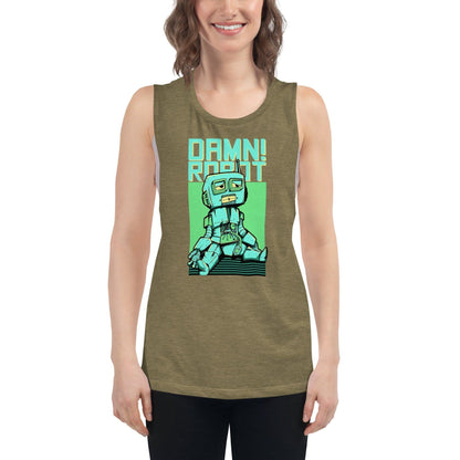 Damn Robot Damen Tank Top Tank Top 44.99 aktiv, angenehmes, atmungsaktiv, Ausschnitt, betont, Bewegungsfreiheit, breite, Damen, Damn, enganliegend, Farben, Figur, Fitness, Frauen, Gym, Look, Muscle, Must-have, Outfit, Polyester, Robot, Sommer, Tank, Top, Tragegefühl, Training, Träger, verschiedene, Viskose JLR Design