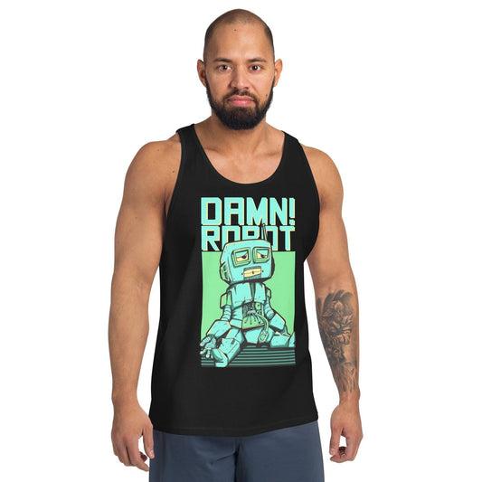 Damn Robot Herren Tank Top Tank Top 44.99 Aktivität, atmungsaktiv, Baumwolle, bequem, Bewegungsfreiheit, Blend, Damen, Damn, Design, Fitness, Fitnessstudio, Gy, Herren, hochwertige, körperbetonte, Materialien, Muskeln, Passform, Robot, Seitennähte, Sport, Tank, Top, Tragegefühl, Training, Tri, Unisex, Viskose JLR Design