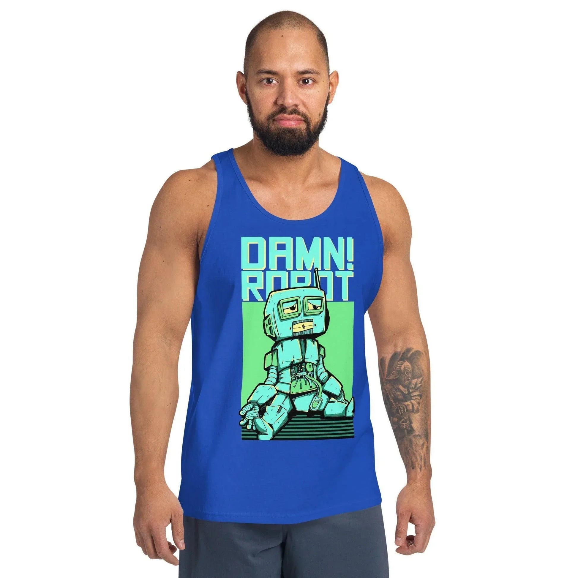 Damn Robot Herren Tank Top Tank Top JLR Design