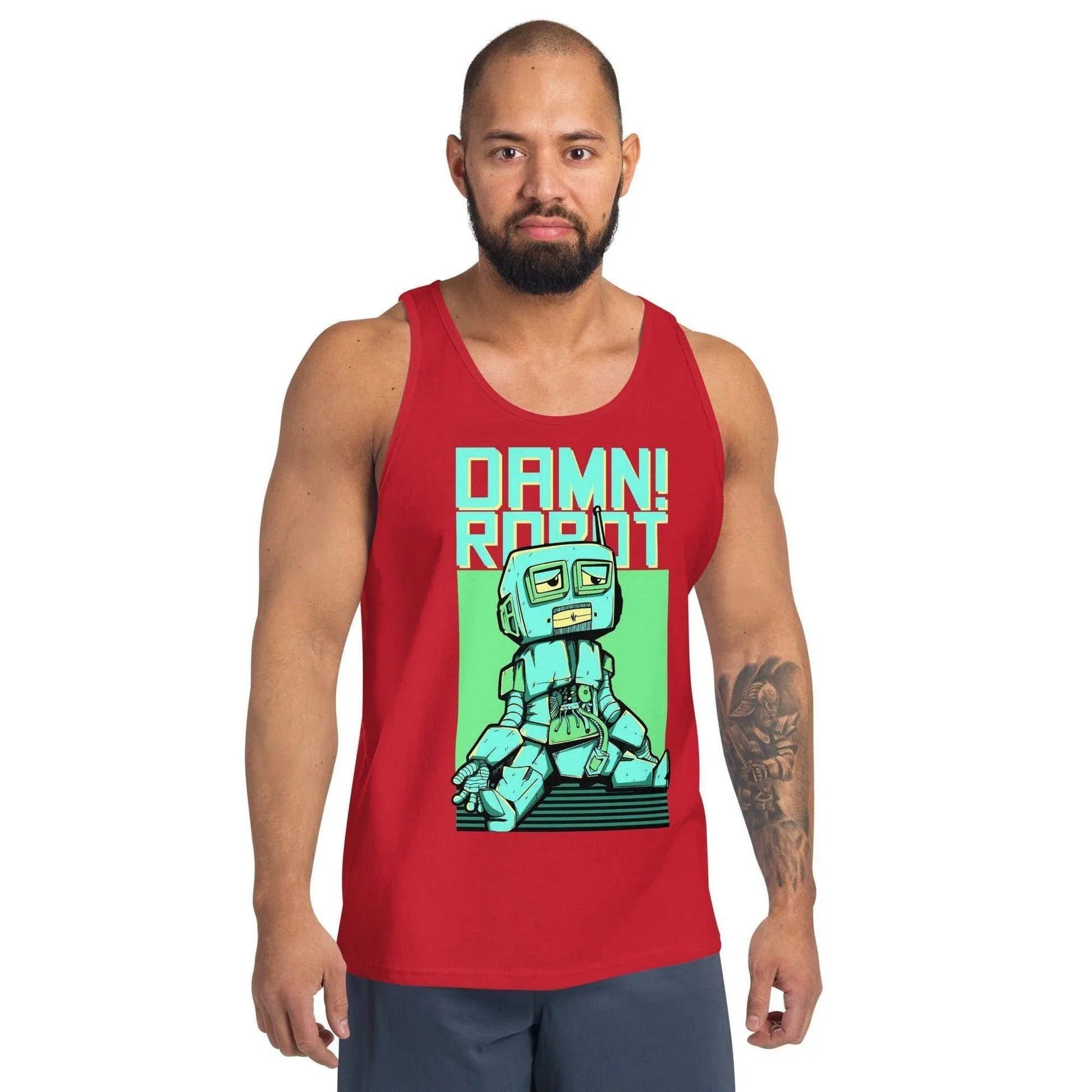 Damn Robot Herren Tank Top Tank Top JLR Design