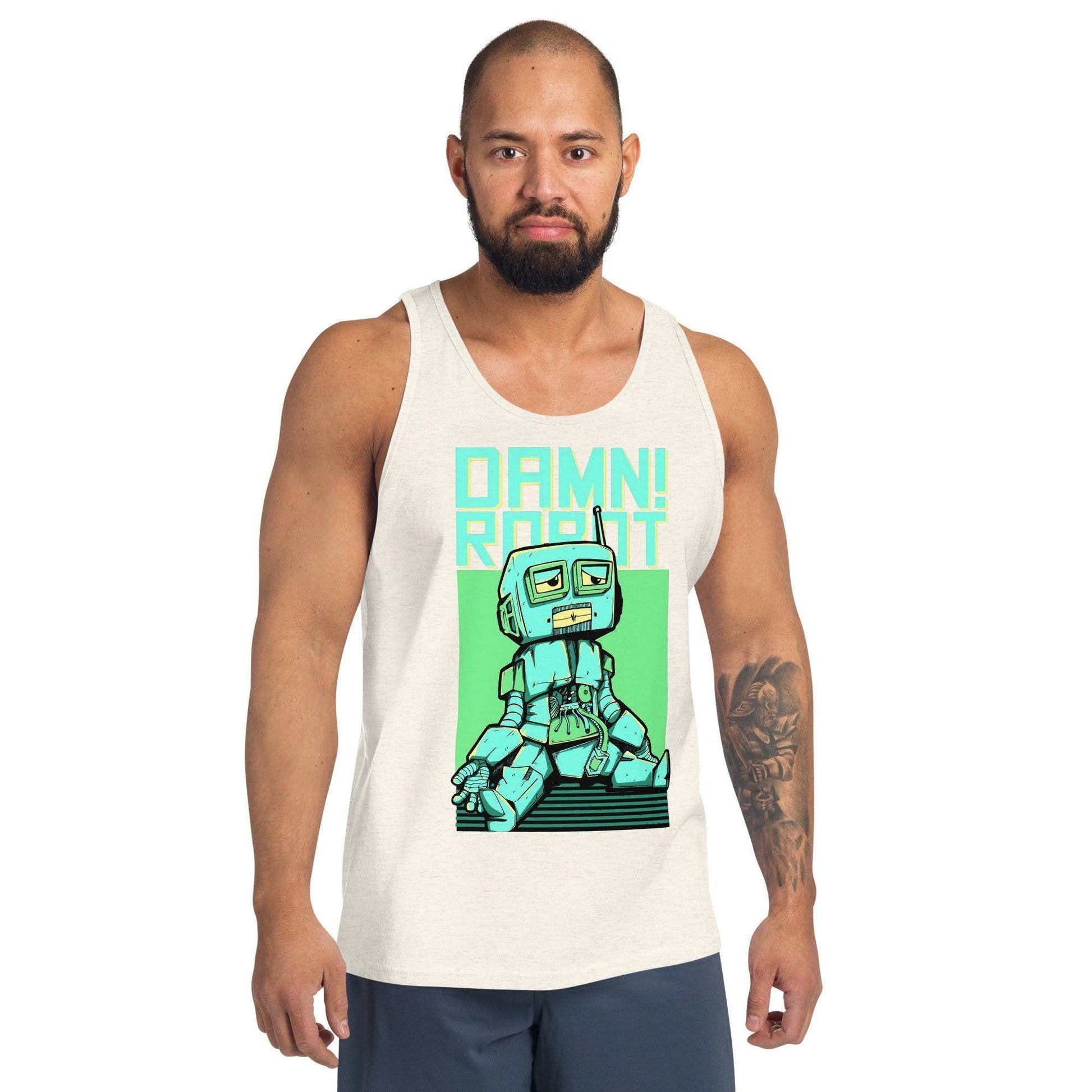Damn Robot Herren Tank Top Tank Top JLR Design