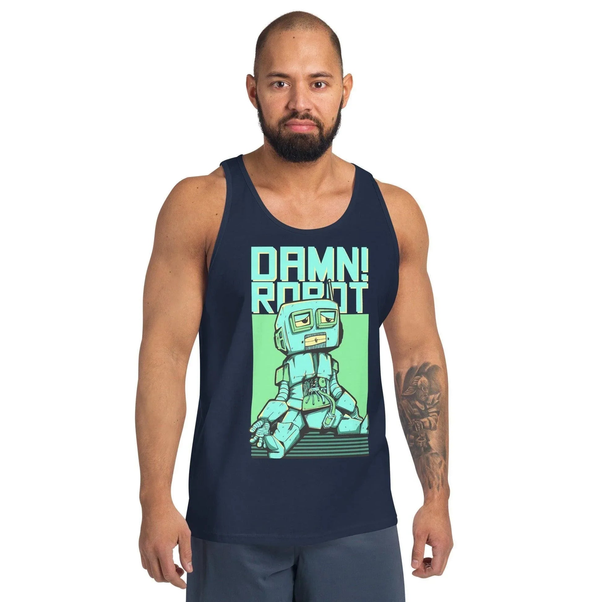 Damn Robot Herren Tank Top Tank Top JLR Design