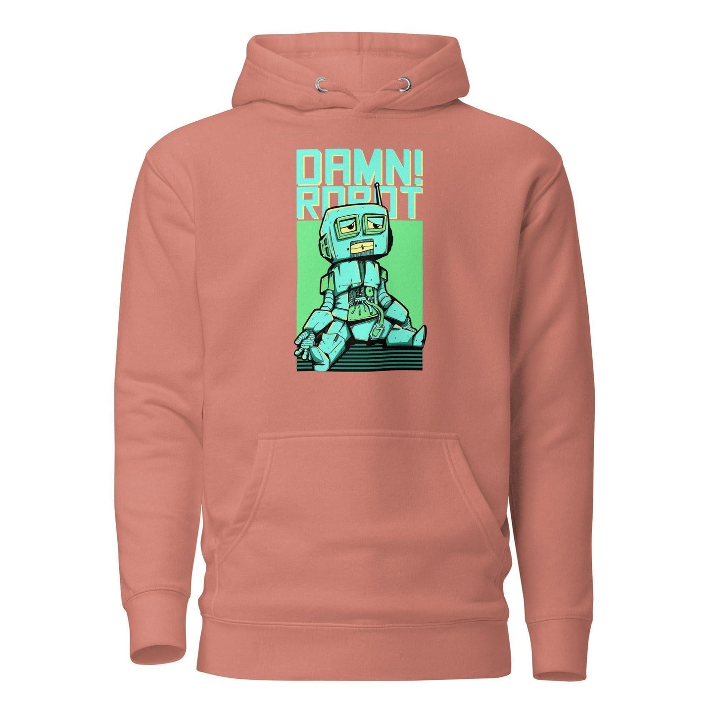 Damn Robot Hoodie Hoodie 49.99 angenehm, Außenseite, Baumwolle, Bündchen, Damen, elastische, Frau, Freizeitaktivitäten, gemütlich, Haut, Herren, Hoodie, ideal, Kapuzenpullover, Komfort, Kängurutasche, lässige, Mann, Material, optimaler, Passform, stylisch, Unisex, weiches JLR Design