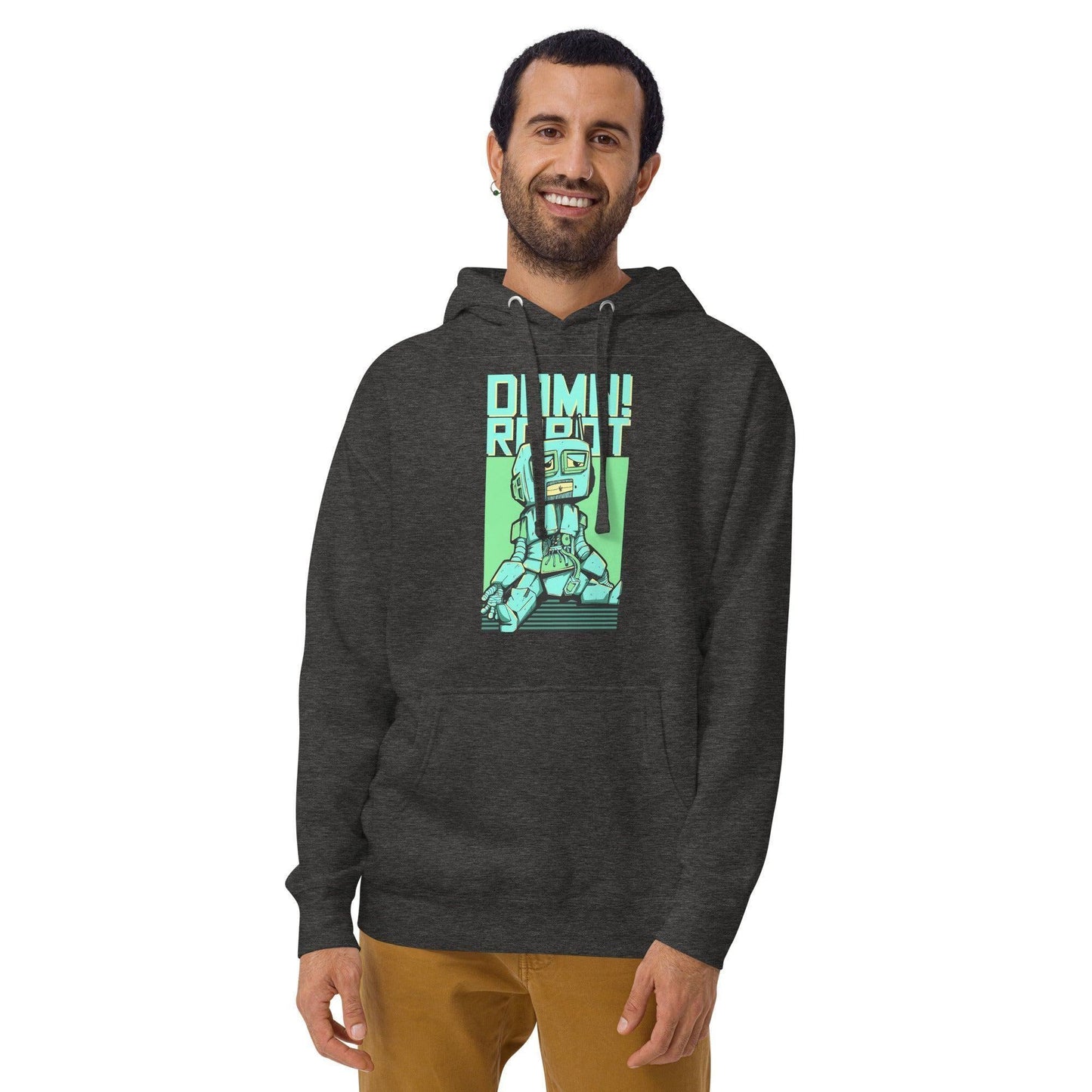 Damn Robot Hoodie Hoodie 49.99 angenehm, Außenseite, Baumwolle, Bündchen, Damen, elastische, Frau, Freizeitaktivitäten, gemütlich, Haut, Herren, Hoodie, ideal, Kapuzenpullover, Komfort, Kängurutasche, lässige, Mann, Material, optimaler, Passform, stylisch, Unisex, weiches JLR Design