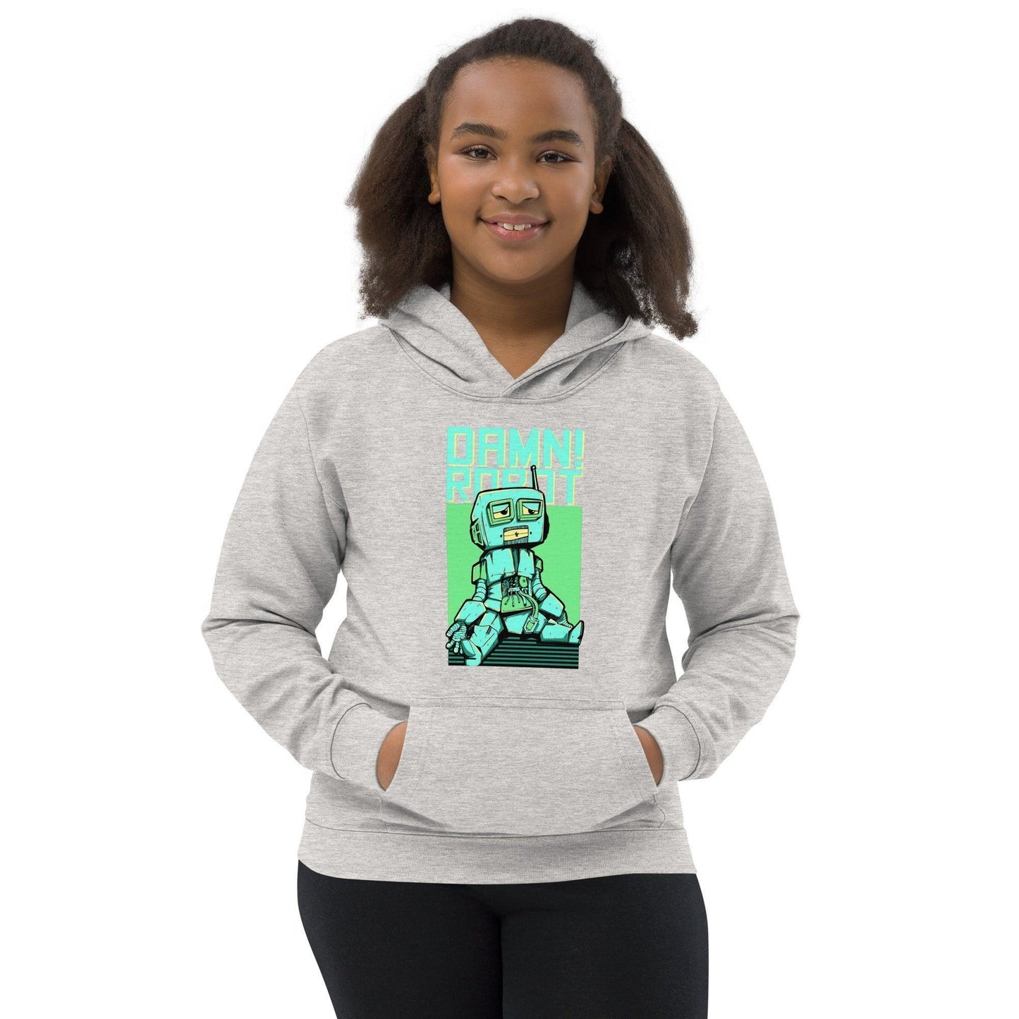 Damn Robot Hoodie Jugendliche Hoodie 49.99 angenehmes, Baumwolle, bequeme, cool, Design, Freizeit, gekleidet, gemütlich, hochwertige, Hoodie, Jugendliche, Kapuze, Kapuzenpullover, Komfort, Kängurutasche, Look, lässig, Passform, Schule, Sport, sportlich, Stoff, stylisch, Tragegefühl, trendige, Verarbeitung, weicher JLR Design