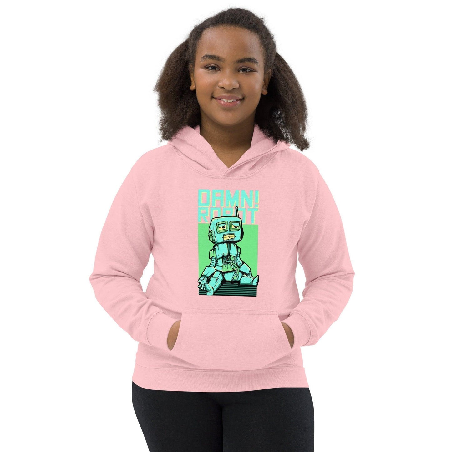 Damn Robot Hoodie Jugendliche Hoodie 49.99 angenehmes, Baumwolle, bequeme, cool, Design, Freizeit, gekleidet, gemütlich, hochwertige, Hoodie, Jugendliche, Kapuze, Kapuzenpullover, Komfort, Kängurutasche, Look, lässig, Passform, Schule, Sport, sportlich, Stoff, stylisch, Tragegefühl, trendige, Verarbeitung, weicher JLR Design