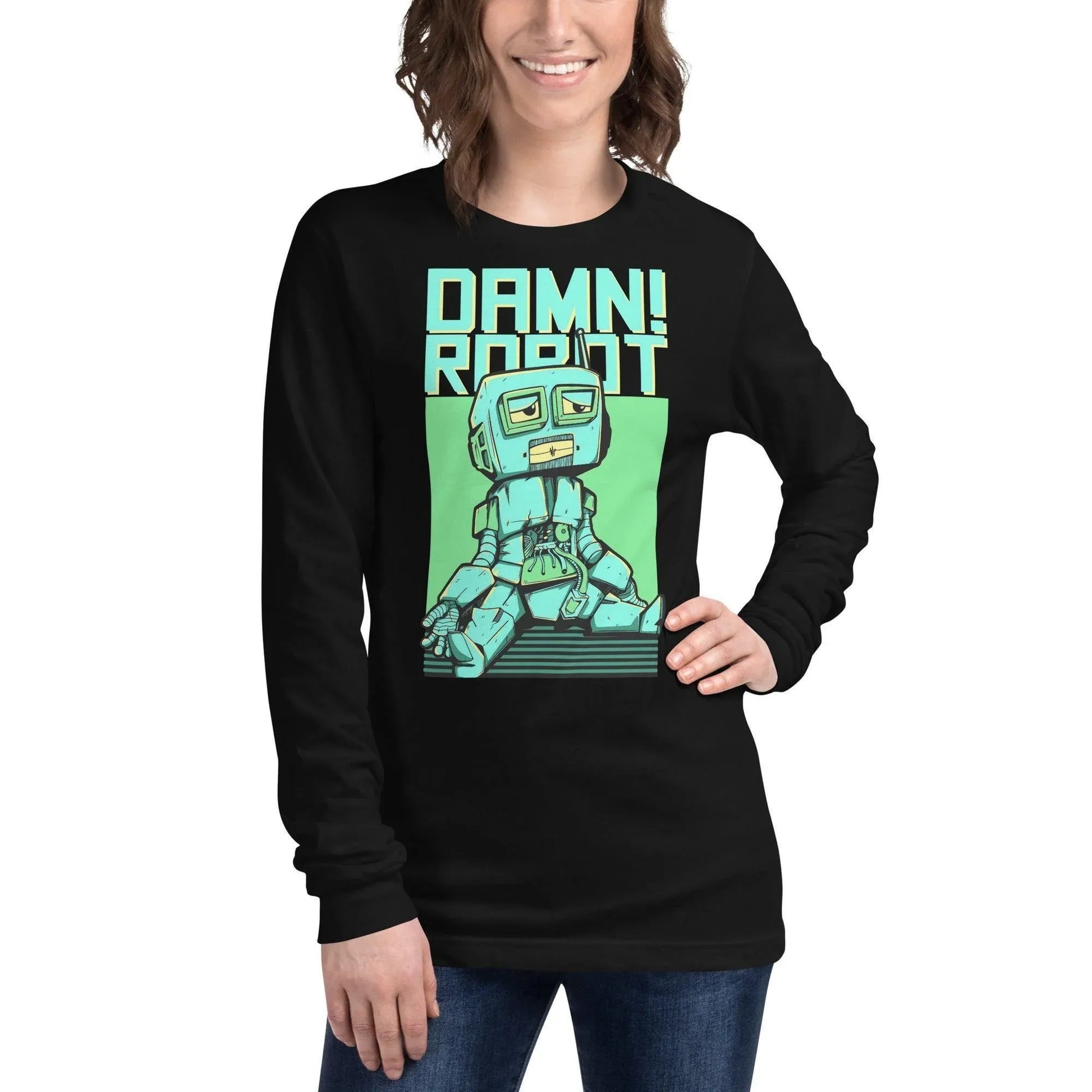 damn-robot-langarmshirt-langarmshirt-jlr-design-82473 - JLR Design