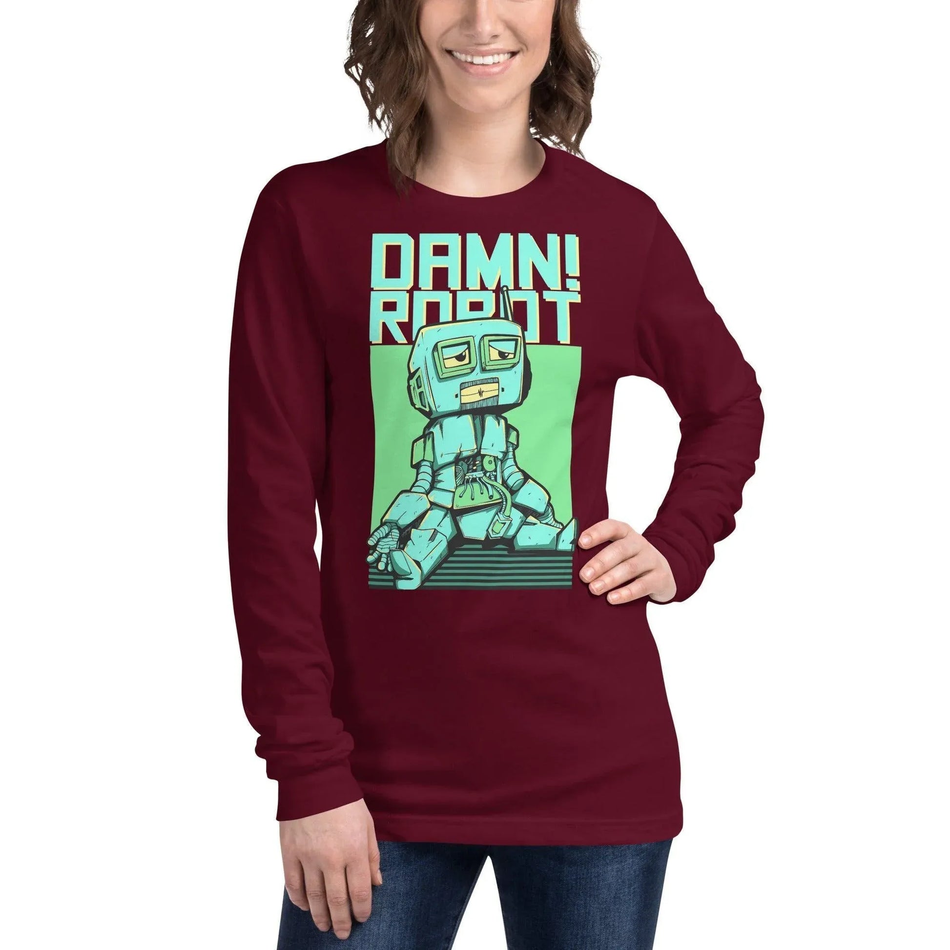 damn-robot-langarmshirt-langarmshirt-jlr-design-89442 - JLR Design