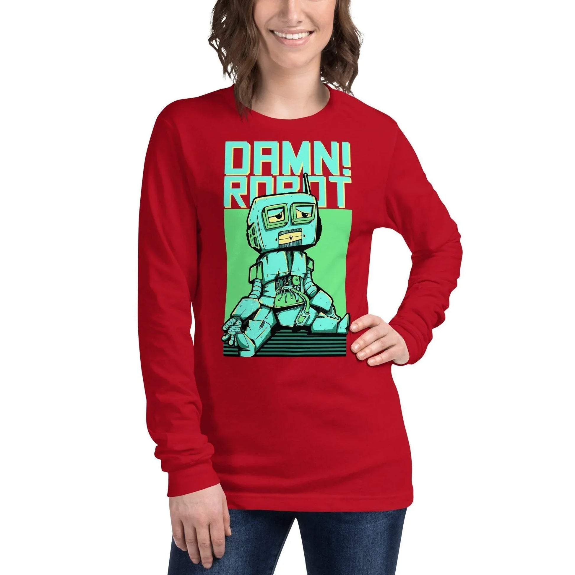 damn-robot-langarmshirt-langarmshirt-jlr-design-79193 - JLR Design
