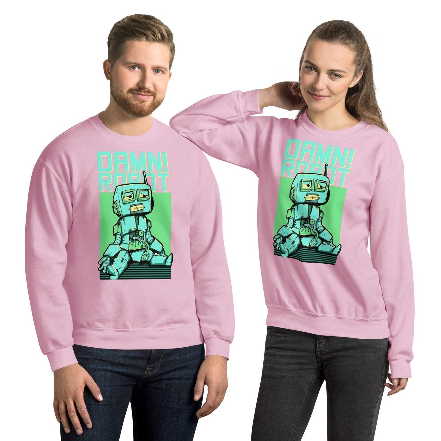 Damn Robot Pullover Pullover 39.99 Allrounder, angenehmes, Baumwolle, Begleiter, Damen, Damn, Design, doppelnaht, feingesticktes, Fleece, Frau, hergestellt, Herren, hochwertige, kalte, Kleiderschrank, kombinieren, kuschelig, lässiger, Mann, Outfit, Polyester, Pullover, Rippausschnitt, Robot, Saum, Schnitt, Tage, Trageerlebnis, Tragegefühl, vielseitig, warm, zeitloses, Ärmelbündchen JLR Design