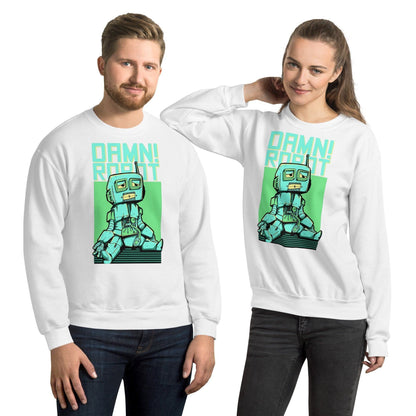 Damn Robot Pullover Pullover 39.99 Allrounder, angenehmes, Baumwolle, Begleiter, Damen, Damn, Design, doppelnaht, feingesticktes, Fleece, Frau, hergestellt, Herren, hochwertige, kalte, Kleiderschrank, kombinieren, kuschelig, lässiger, Mann, Outfit, Polyester, Pullover, Rippausschnitt, Robot, Saum, Schnitt, Tage, Trageerlebnis, Tragegefühl, vielseitig, warm, zeitloses, Ärmelbündchen JLR Design