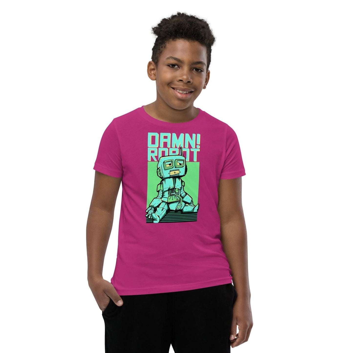 Damn Robot T-Shirt für Jugendliche T-Shirt 36.99 atmungsaktives, Baumwolle, bequem, Biesennadel, Bündchen, Damn, Freizeit, Jugendliche, Kleidungsstück, Kopfhörerkabel, Kordelzug, Level, lockerer, Material, Must-Have, next, Passform, persönlich, Polyester, Robot, Schnitt, Schule, Stickdetail, Style, T-Shirt, Tragekomfort, Unisex, vorgeschrumpft JLR Design