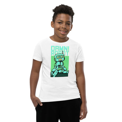 Damn Robot T-Shirt für Jugendliche T-Shirt 36.99 atmungsaktives, Baumwolle, bequem, Biesennadel, Bündchen, Damn, Freizeit, Jugendliche, Kleidungsstück, Kopfhörerkabel, Kordelzug, Level, lockerer, Material, Must-Have, next, Passform, persönlich, Polyester, Robot, Schnitt, Schule, Stickdetail, Style, T-Shirt, Tragekomfort, Unisex, vorgeschrumpft JLR Design