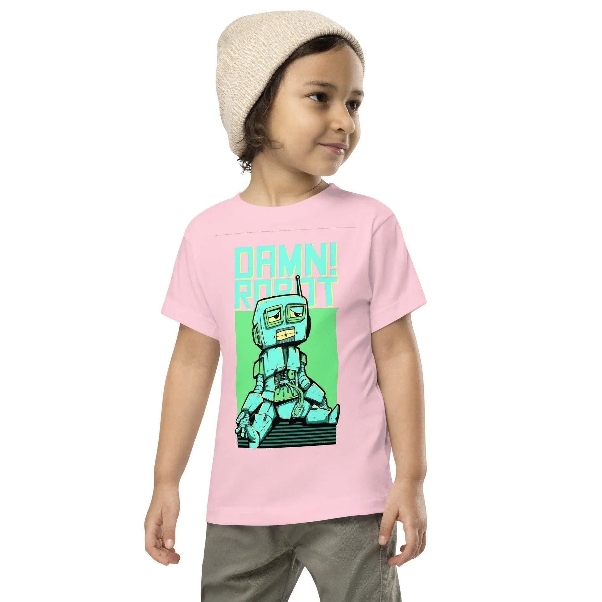 damn-robot-t-shirt-fur-kleinkinder-t-shirt-jlr-design-62403 - JLR Design