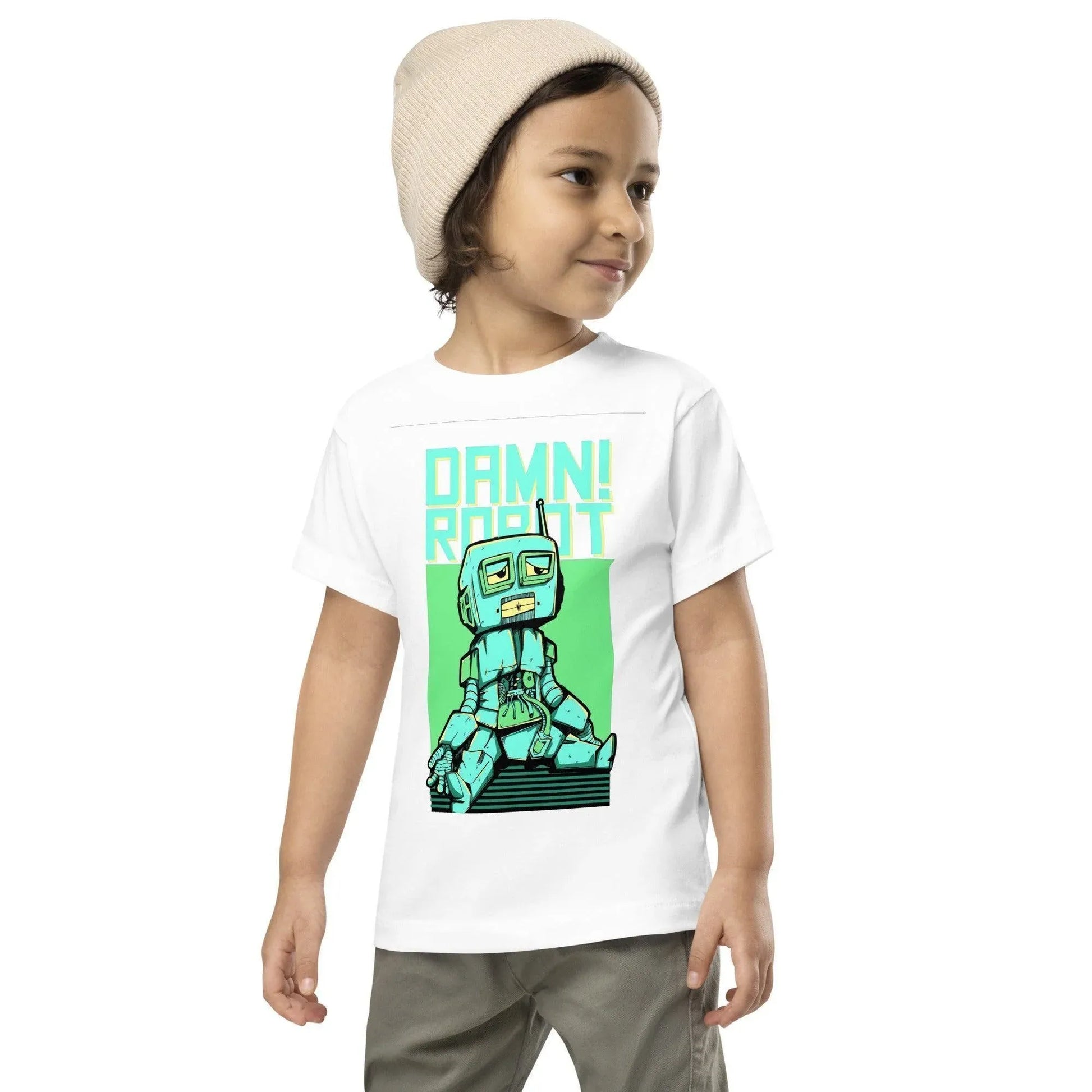 damn-robot-t-shirt-fur-kleinkinder-t-shirt-jlr-design-95419 - JLR Design