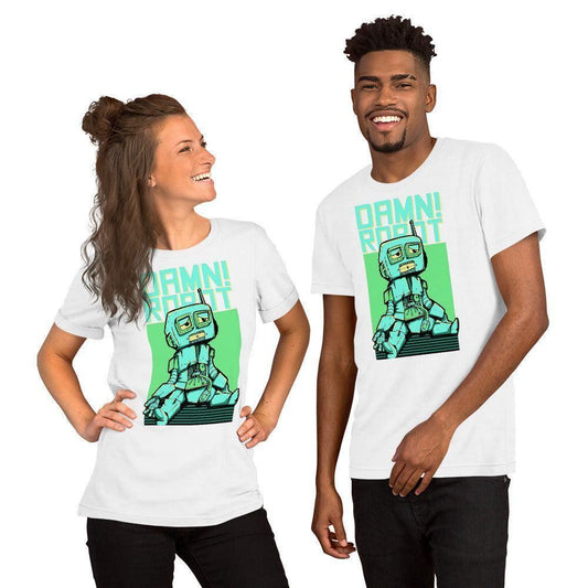 Damn Robot T-Shirt T-Shirt 41.99 Airlume, Alltagskleidung, Anlässe, atmungsaktiv, Baumwolle, bequem, Damen, Damn, Druck, einfach, Farben, Fasern, Fitness, Frau, Garderobe, grafisch, Gym, hautfreundlich, Herren, Kleidungsstück, Komfort, Mann, Material, Passform, Polyester, Qualität, ringegesponnene, Robot, Schlafen, Schriftzug, Schulter, Seitennaht, Solide, Sommer, Sport, Strapazierfähigkeit, T-Shirt, Taping, unifarben, Unisex, Vielfalt, vorgeschrumpftes, weich JLR Design