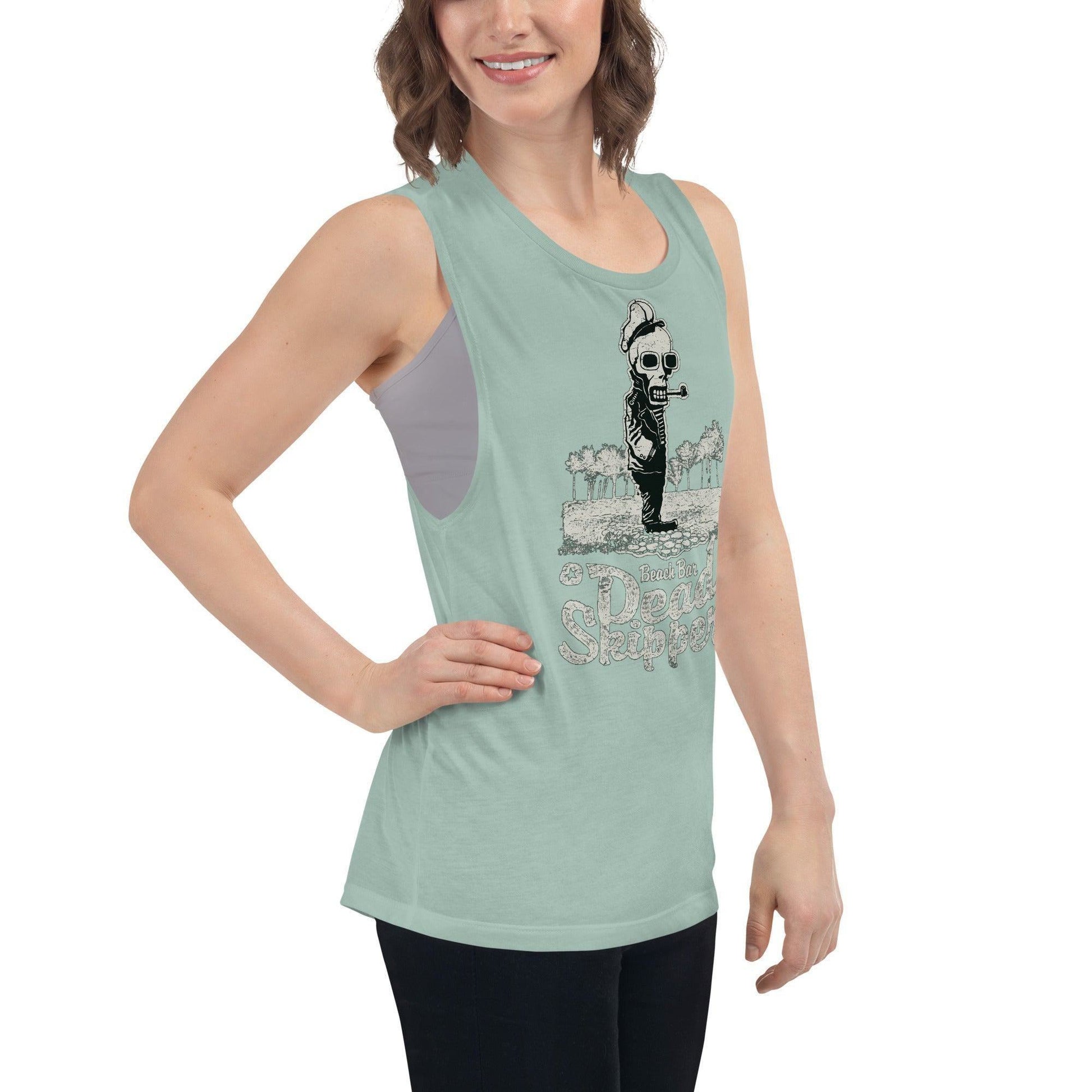 Dead Skipper Damen Tank Top Tank Top 44.99 aktiv, angenehmes, atmungsaktiv, Ausschnitt, betont, Bewegungsfreiheit, breite, Damen, Dead, enganliegend, Farben, Figur, Fitness, Frauen, Gym, Look, Muscle, Must-have, Outfit, Polyester, Skipper, Sommer, Tank, Top, Tragegefühl, Training, Träger, verschiedene, Viskose JLR Design