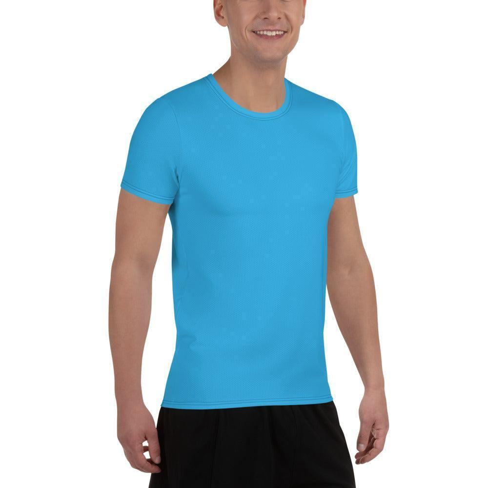 Deep Sky Blue Sport T-Shirt für Herren -- Deep Sky Blue Sport T-Shirt für Herren - XS Sport T-Shirt | JLR Design