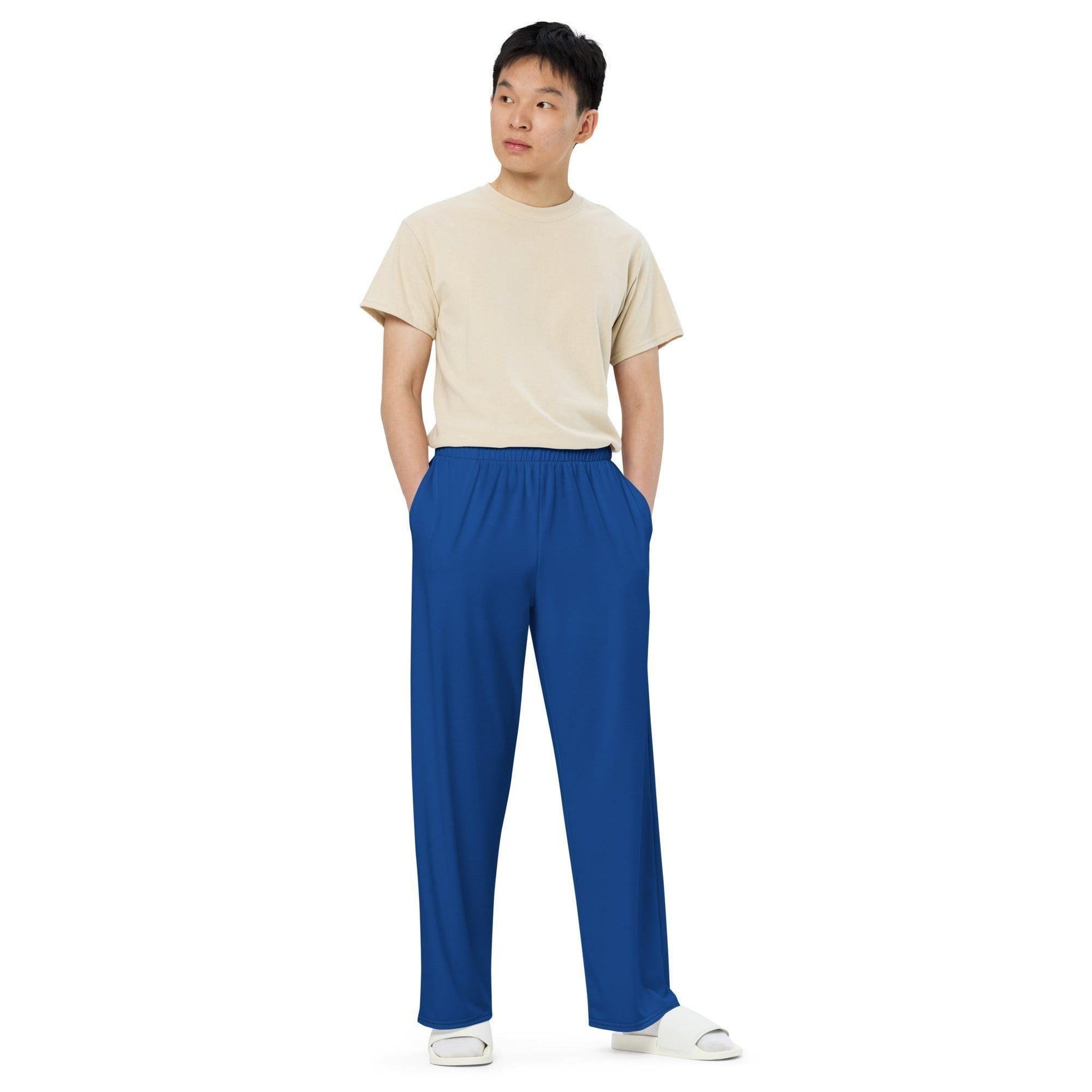 Dunkle Himmelblaue Hose mit weitem Bein Hose mit weitem Bein 53.99 atmungsaktiv, Bein, beont, Bewegungsfreiheit, blue, dunkel, einfarbig, Elastan, Figur, Himmelblau, Hose, Komfort, Kordelzug, leicht, Look, Loungewear, luftige, lässig, OEKOTEX100, optisch, Passform, Polyester, Pyjama, Seitentaschen, Sommer, Stoff, stretch, Taille, weitem JLR Design