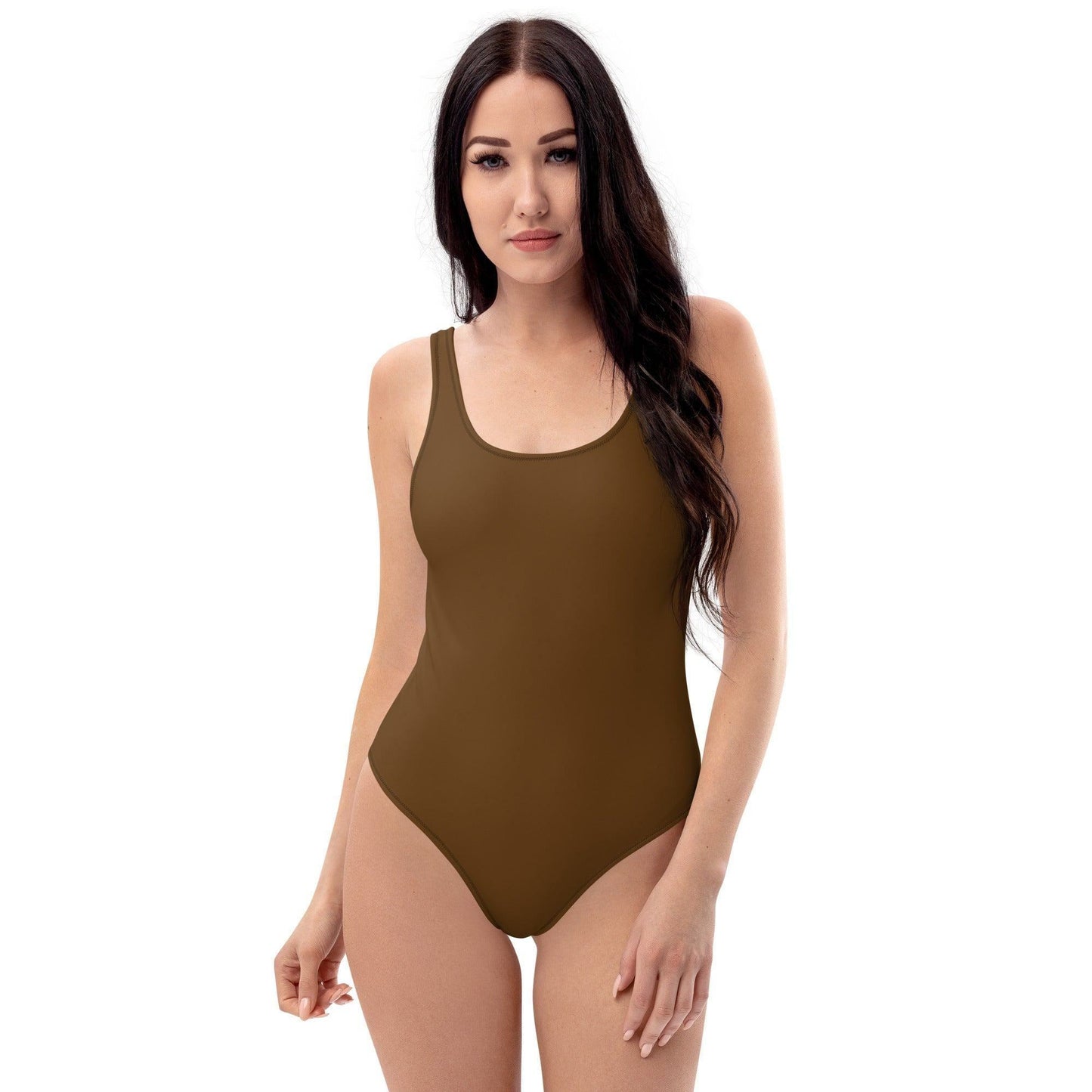 Einteiliger brauner Badeanzug mit Cheeky Passform -- Einteiliger brauner Badeanzug mit Cheeky Passform - undefined Badeanzug | JLR Design