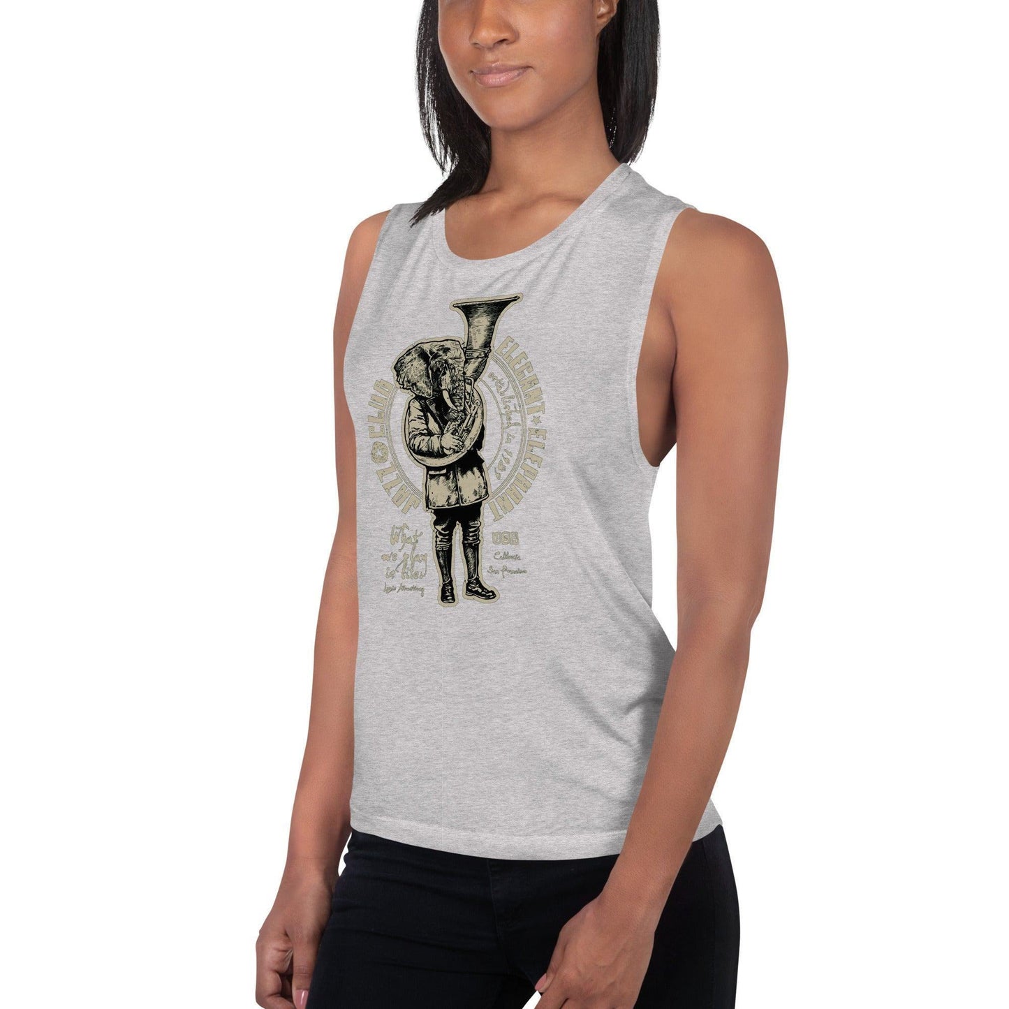 Elegant Elephant Damen Tank Top Tank Top 44.99 aktiv, angenehmes, atmungsaktiv, Ausschnitt, betont, Bewegungsfreiheit, breite, Club, Damen, Elegant, Elephant, enganliegend, Farben, Figur, Fitness, Frauen, Gym, Jazz, Look, Muscle, Must-have, Outfit, Polyester, Sommer, Tank, Top, Tragegefühl, Training, Träger, verschiedene, Viskose JLR Design