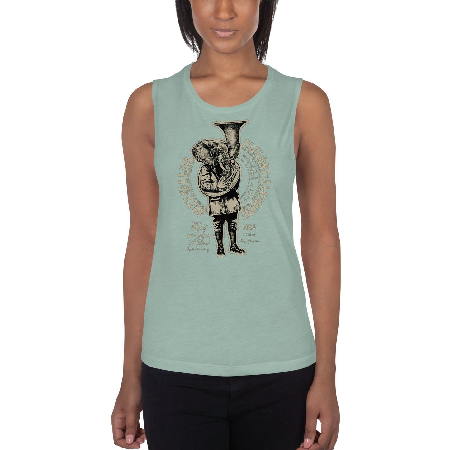 Elegant Elephant Damen Tank Top Tank Top 44.99 aktiv, angenehmes, atmungsaktiv, Ausschnitt, betont, Bewegungsfreiheit, breite, Club, Damen, Elegant, Elephant, enganliegend, Farben, Figur, Fitness, Frauen, Gym, Jazz, Look, Muscle, Must-have, Outfit, Polyester, Sommer, Tank, Top, Tragegefühl, Training, Träger, verschiedene, Viskose JLR Design