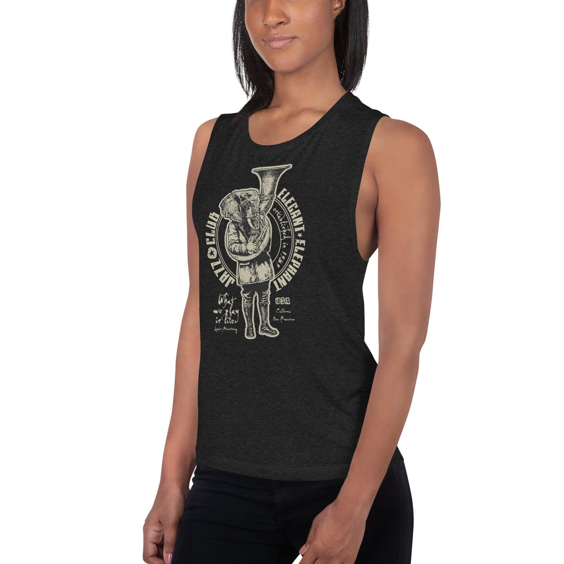 Elegant Elephant Damen Tank Top Tank Top 44.99 aktiv, angenehmes, atmungsaktiv, Ausschnitt, betont, Bewegungsfreiheit, breite, Club, Damen, Elegant, Elephant, enganliegend, Farben, Figur, Fitness, Frauen, Gym, Jazz, Look, Muscle, Must-have, Outfit, Polyester, Sommer, Tank, Top, Tragegefühl, Training, Träger, verschiedene, Viskose JLR Design