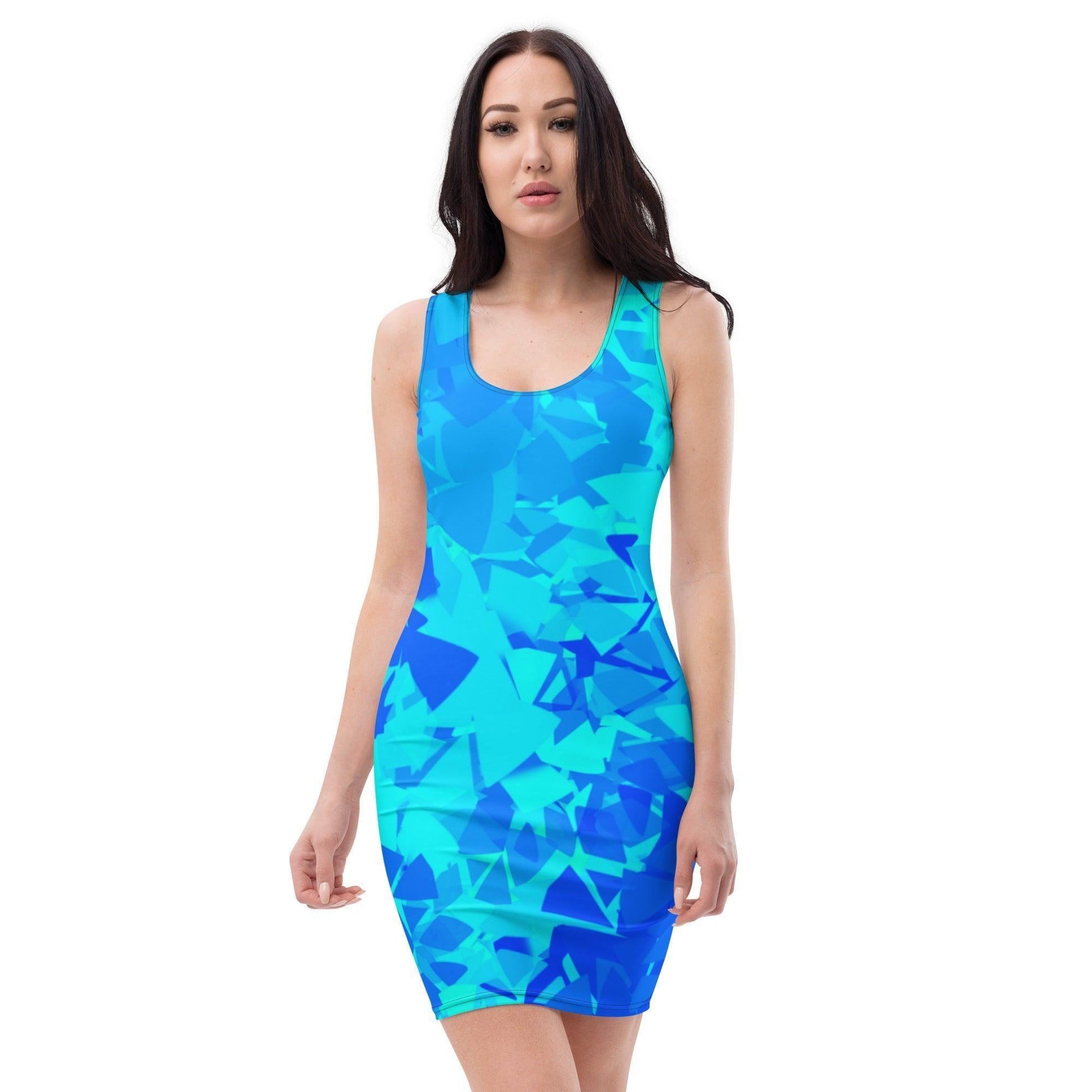 Elegantes Blue Crystal Kleid -- Elegantes Blue Crystal Kleid - undefined Kleid | JLR Design