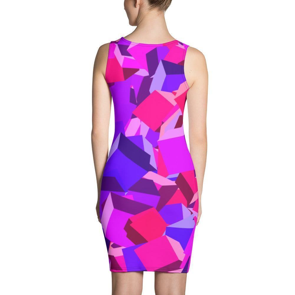 Elegantes Pink Cube Kleid -- Elegantes Pink Cube Kleid - undefined Kleid | JLR Design