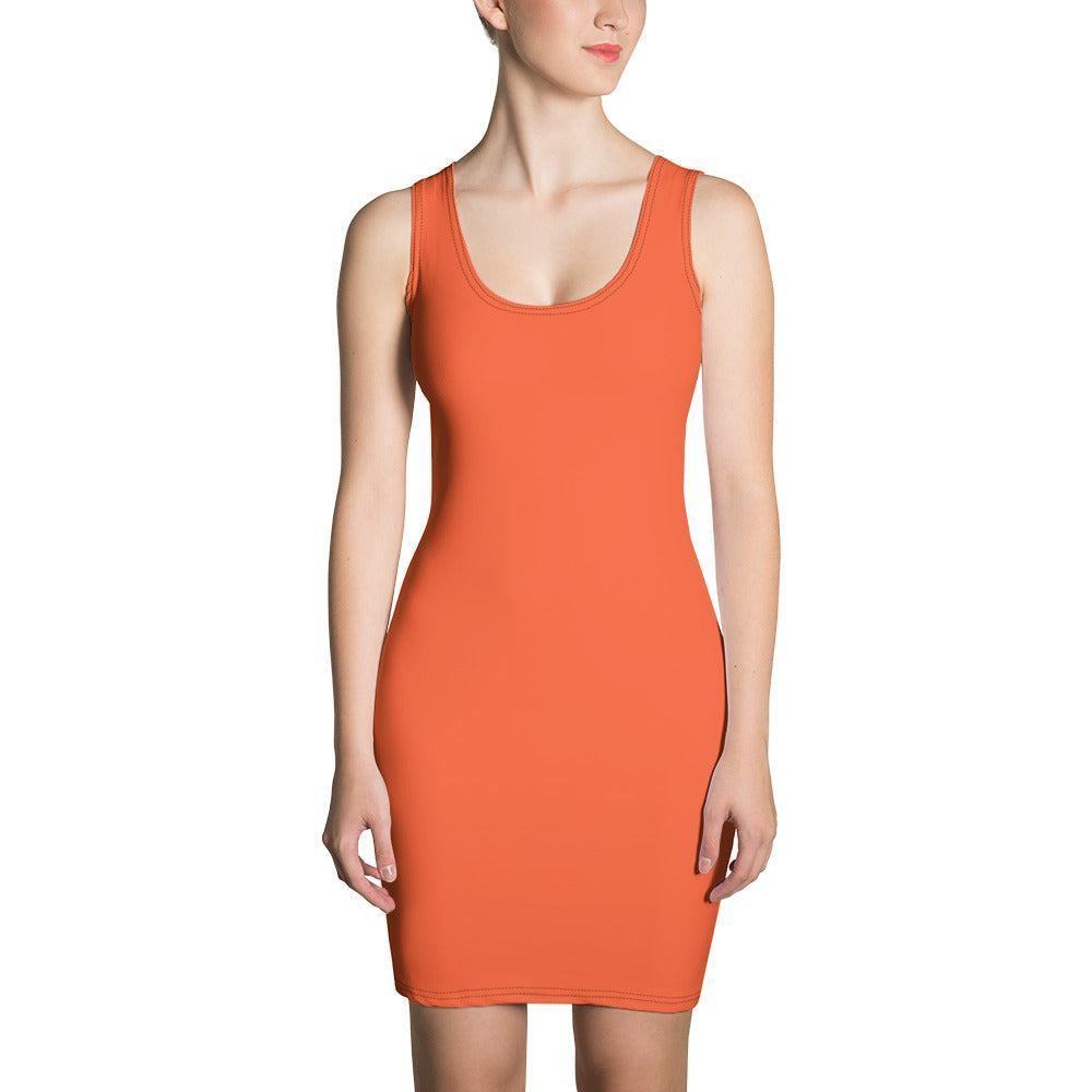 Enganliegendes Outrageous Orange Kleid 49.99 Abendkleid, Damen, Dress, einfarbig, Elastan, Elegant, Enganliegend, Fashion, Figurbetont, Frau, Kleid, Kurven, Longdress, Mikrofasergarn, Mode, modisch, Muster, Orange, Outrageous, Passform, Pattern, Polyester, Sexy, Statement, Stretch, Style, Vier, Wege JLR Design