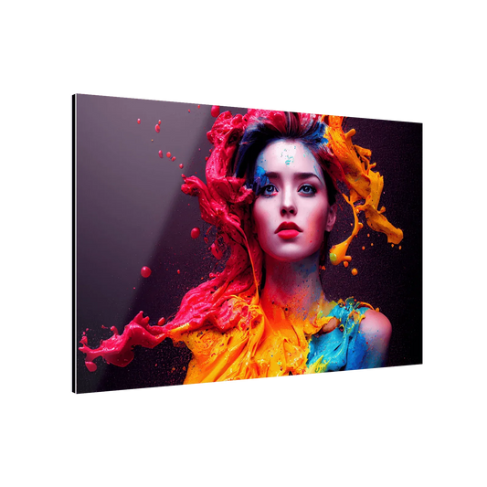 farbenfrohe-frau-metall-poster-60x40cm-metallposter-jlr-design-75949 - JLR Design