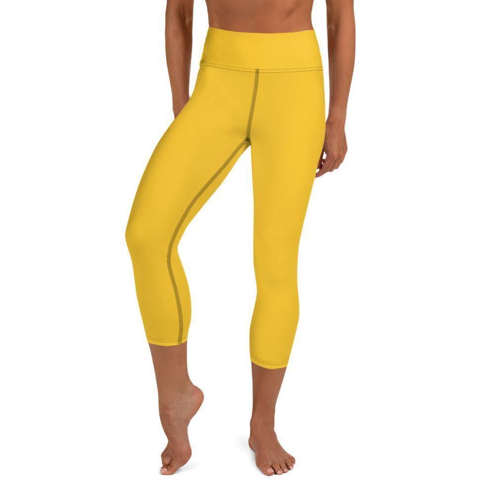 Gelbe Damen Yoga Capri Leggings Yoga Capri Leggings 49.99 Bewebungsfreiheit, Bewegung, Bund, Capri, Damen, Design, einfarbig, Elastan, Fashion, Fitness, Fitnessstudio, Flacher, gelb, Gummizug, Gym, hochwertig, Körper, Leggings, Material, Mode, Polyester, Saum, Session, Sport, Streetwear, Style, USF50, Vier-Wege-Stretch, Wadenlang, yellow, Yoga JLR Design