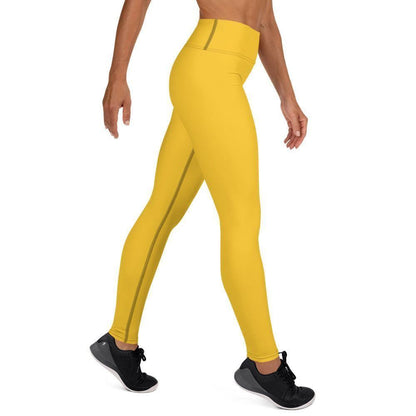 Gelbe Damen Yoga Damen Leggings -- Gelbe Damen Yoga Damen Leggings - undefined Yoga Leggings | JLR Design