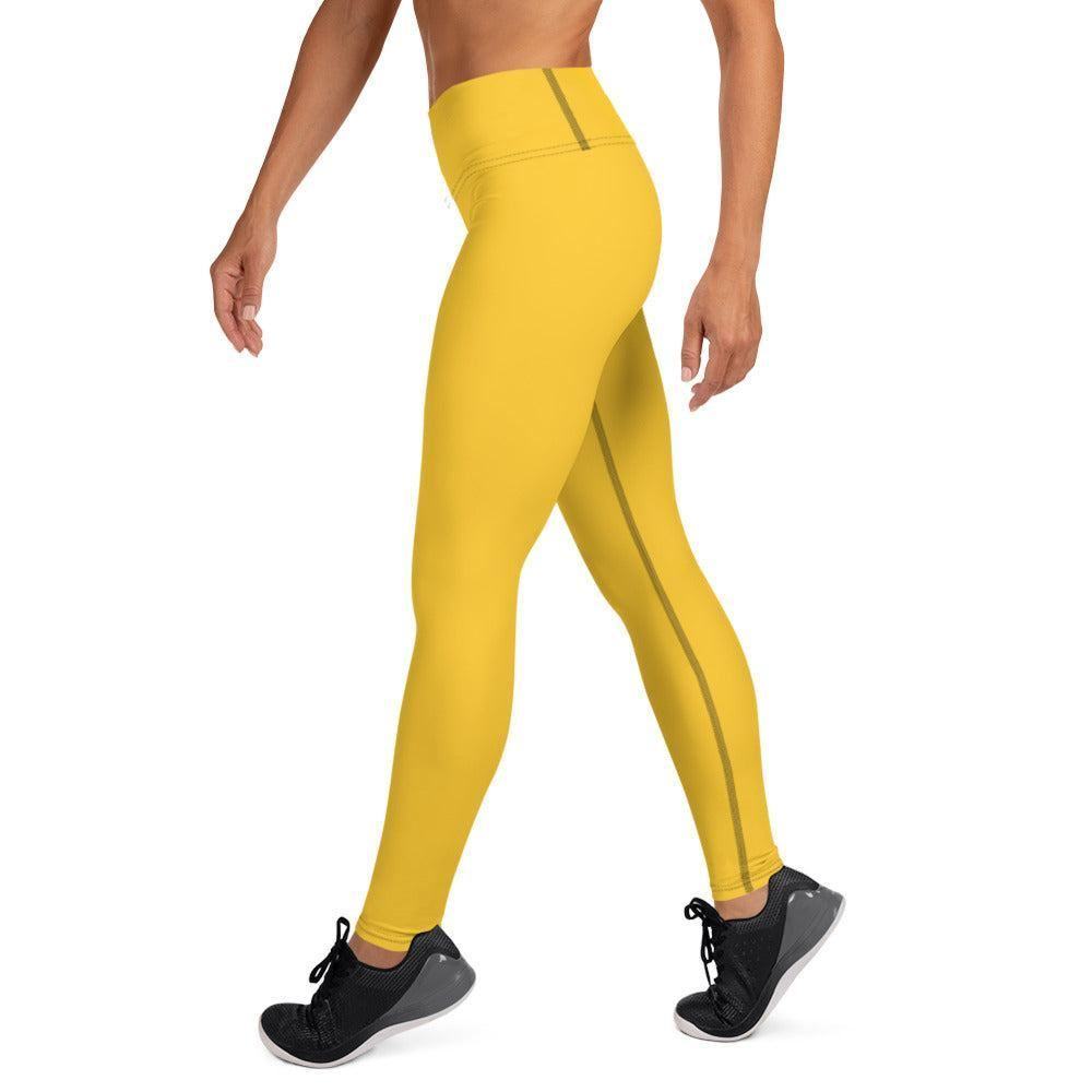 Gelbe Damen Yoga Damen Leggings Yoga Leggings 54.99 atmungsaktiv, Damen, einfarbig, Elastan, Fitness, Flexibilität, fließend, gelb, gleiten, Gummizug, High, Hüftbewegungen, kompression, Leggings, Mikrofasergarn, Polyester, Posen, Schutzfaktor, Sport, Stretch, Studio, stylisch, UV, Vier-Wege-Stretch, Waist, yellow, Yoga JLR Design