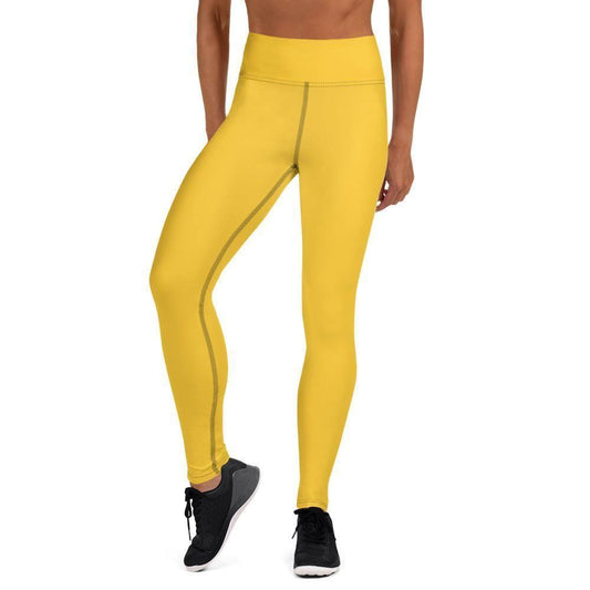 Gelbe Damen Yoga Damen Leggings Yoga Leggings JLR Design