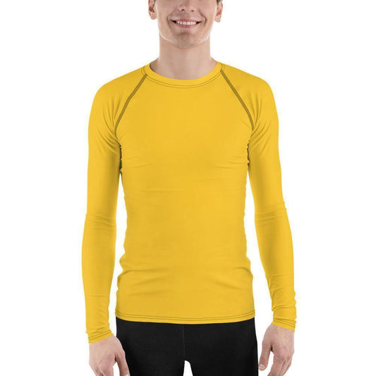 Gelber Herren Rash Guard Rash Guard 54.99 4-Wege, Atmungsaktiv, bequem, einfarbig, Elastan, Flachnaht, Gelb, Guard, Hautschutz, Kompression, Langarmshirt, Männermode, Outdoor, Polyester, Rash, Sand, Schwimmen, Sonnenschutz, Sportbekleidung, Strandmode, Stretchstoff, Surfen, trocknend, Wassersport, Wind, Yellow JLR Design