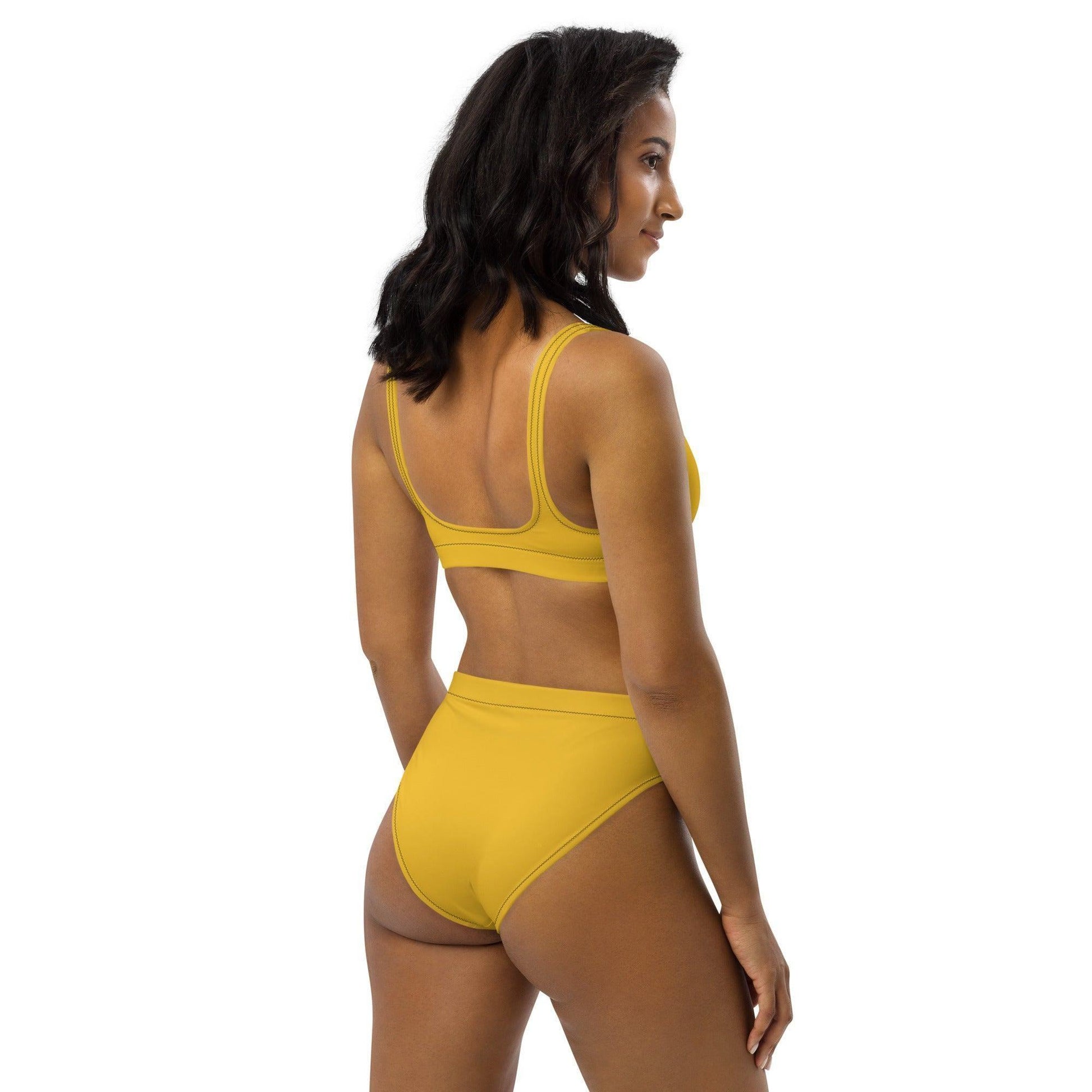 Gelber High Waist Bikini Bikini 49.99 Bikini, Design, einfarbig, Einlagen, Elastan, Fashion, gelb, GRS, High, Mode, Passform, Polyester, Style, UPF50, Waist, yellow, zweilagig, zweitilig, Ökotex JLR Design