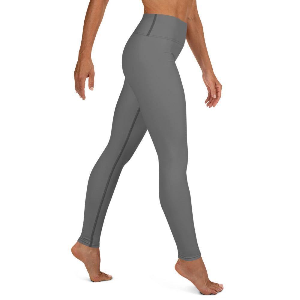 Graue Damen Yoga Leggings Yoga Leggings 54.99 atmungsaktiv, Damen, einfarbig, Elastan, Fitness, Flexibilität, fließend, gleiten, grau, grey, Gummizug, High, Hüftbewegungen, kompression, Leggings, Mikrofasergarn, Polyester, Posen, Schutzfaktor, Sport, Stretch, Studio, stylisch, UV, Vier-Wege-Stretch, Waist, Yoga JLR Design