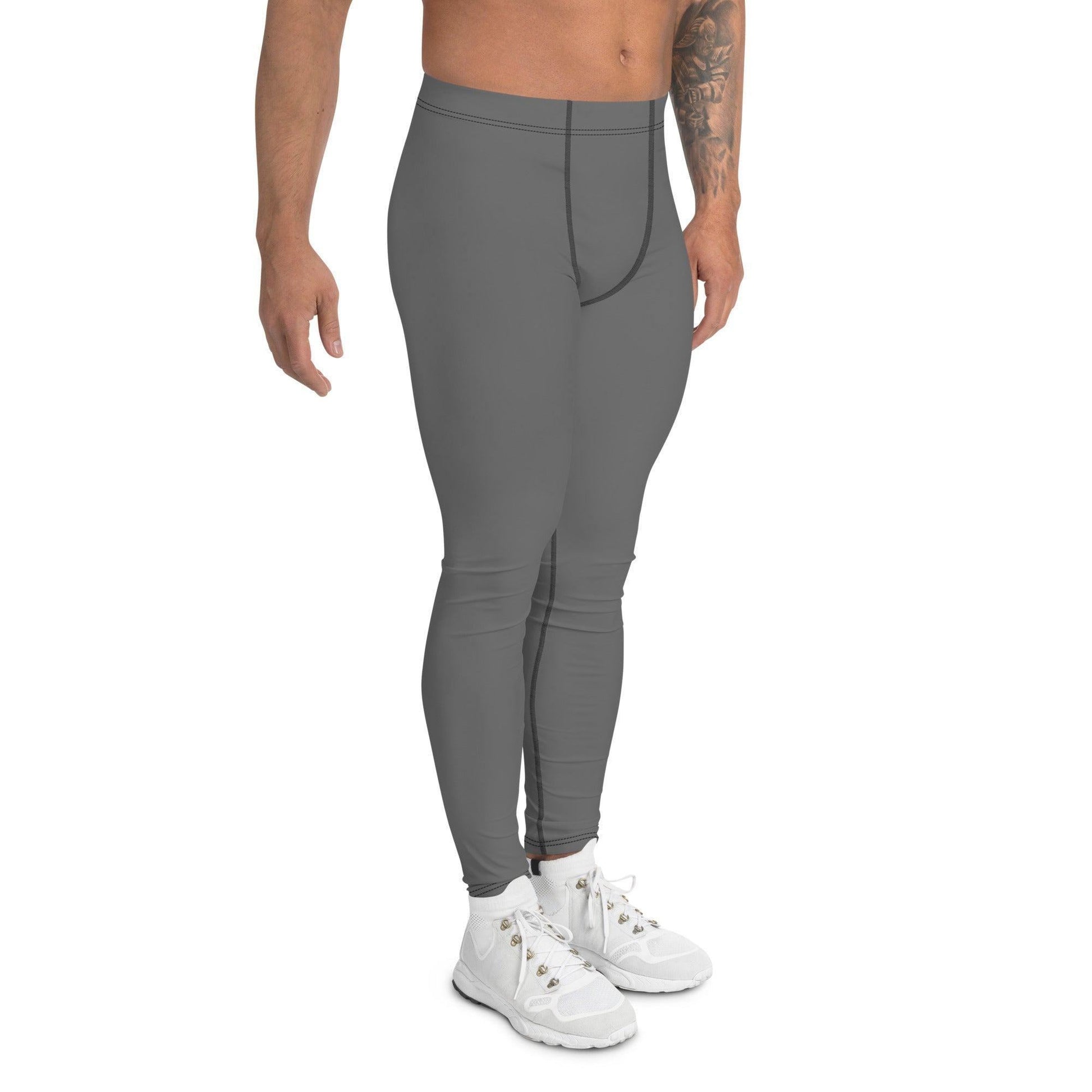 Graue Herren Leggings Leggings 54.99 aktiv, anliegend, atmungsaktiv, bequem, Bewegungsfreiheit, Bund, dehnbahr, Design, einfarbig, Elastan, Fashion, Fitness, funktional, grau, grey, Herrenleggings, Laufen, Leggings, Mann, modebewusst, Passform, Polyester, Sport, Sportbekleidung, Style, Tragegefühl, Training, USF50+, Yoga JLR Design