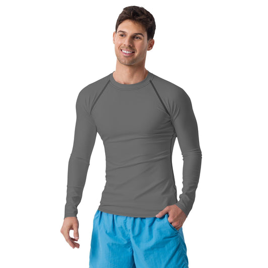 Grauer Herren Rash Guard Rash Guard 54.99 4-Wege, Atmungsaktiv, bequem, einfarbig, Elastan, Flachnaht, grau, grey, Guard, Hautschutz, Kompression, Langarmshirt, Männermode, Outdoor, Polyester, Rash, Sand, Schwimmen, Sonnenschutz, Sportbekleidung, Strandmode, Stretchstoff, Surfen, trocknend, Wassersport, Wind JLR Design