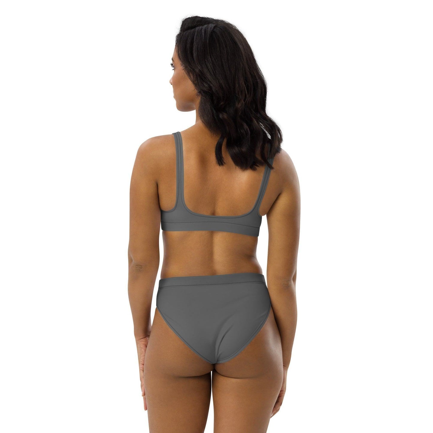 Grauer High Waist Bikini Bikini 49.99 Bikini, Design, einfarbig, Einlagen, Elastan, Fashion, grau, grey, GRS, High, Mode, Passform, Polyester, Style, UPF50, Waist, zweilagig, zweitilig, Ökotex JLR Design