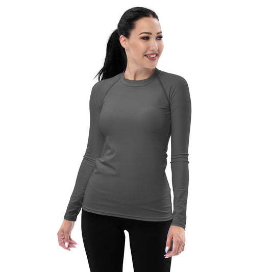 Graues Damen Rash Guard Rash Guard 54.99 4-Wege, Atmungsaktiv, Badebekleidung, bequem, einfarbig, Elastan, Feminin, Flachnaht, grau, grey, Guard, Hautschutz, Kompression, Langarm, Langarmshirt, Männermode, Outdoor, Polyester, Rash, Sand, Schwimmen, Sonnenschutz, Sportbekleidung, Strandmode, Stretchstoff, Surfen, trocknend, Wassersport, Wind JLR Design