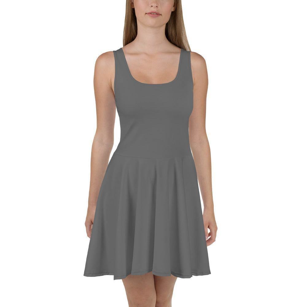 Graues Skater Kleid Skater Kleid 56.99 ausgestellt, ausgestellter, Dame, Damen, einfarbig, Elastan, Frau, Frauen, Freizeit, Glatter, grau, grey, Kleid, Mitte, mittellanger, Muster, Nähte, Overlock, Pattern, Polyester, Rock, Saum, schmeichelhaft, Skater, Sport, Stoff, trendy, Weiblich, wühlfühlend, Überdeck JLR Design