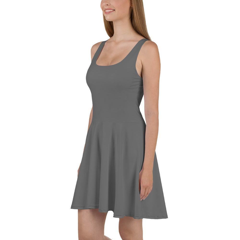 Graues Skater Kleid Skater Kleid 56.99 ausgestellt, ausgestellter, Dame, Damen, einfarbig, Elastan, Frau, Frauen, Freizeit, Glatter, grau, grey, Kleid, Mitte, mittellanger, Muster, Nähte, Overlock, Pattern, Polyester, Rock, Saum, schmeichelhaft, Skater, Sport, Stoff, trendy, Weiblich, wühlfühlend, Überdeck JLR Design