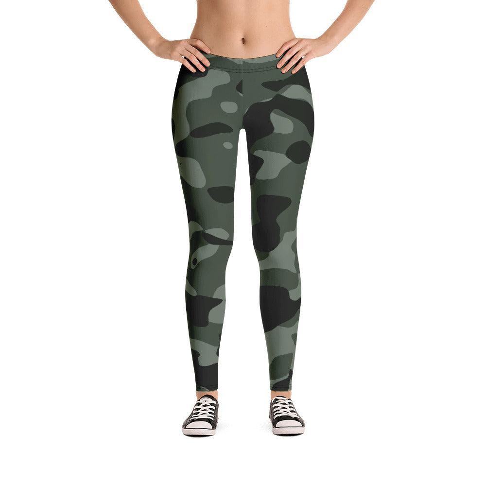 Green Camouflage Damen Leggings -- Green Camouflage Damen Leggings - undefined Leggings | JLR Design