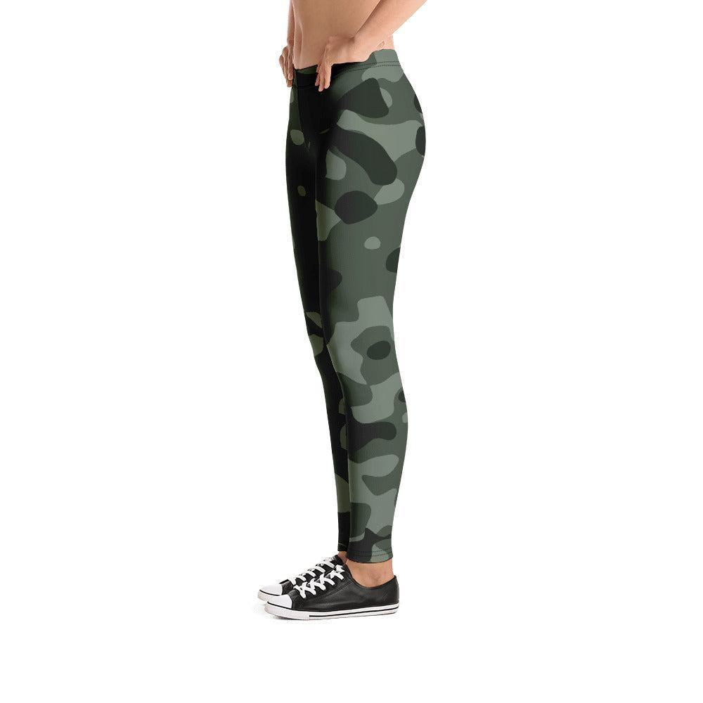Green Camouflage Damen Leggings -- Green Camouflage Damen Leggings - undefined Leggings | JLR Design