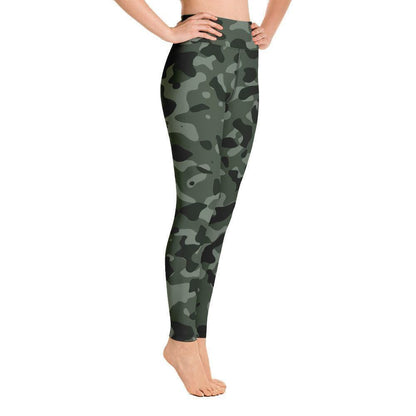 Green Camouflage Damen Yoga Leggings -- Green Camouflage Damen Yoga Leggings - undefined Yoga Leggings | JLR Design