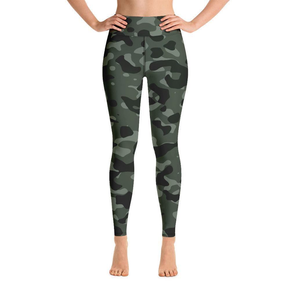 Green Camouflage Damen Yoga Leggings Yoga Leggings JLR Design